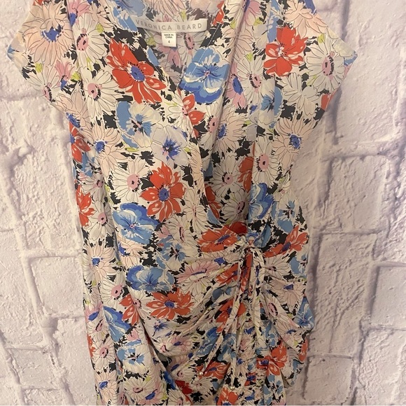 VERONICA BEARD Annabelle Silk Midi Dress Floral Size 4 - Picture 8 of 10
